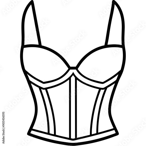 Minimal Bustier Vector on White