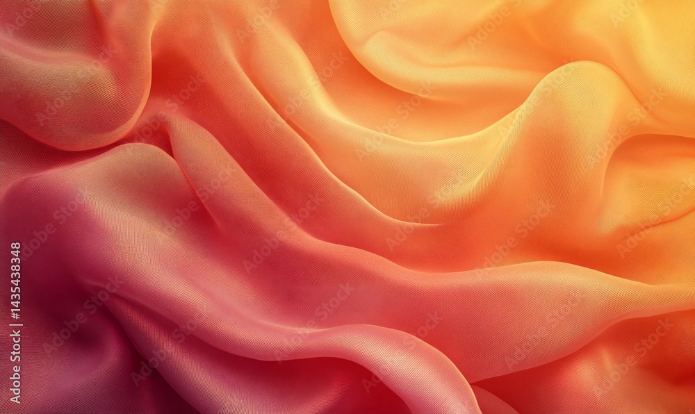 Fototapeta premium Flowing fabric of orange hues