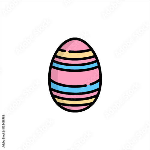 easter egg on white background