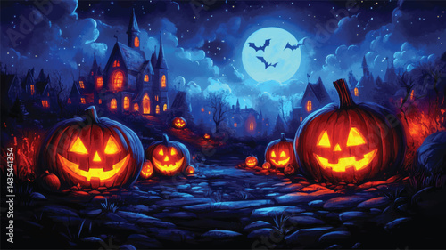  Halloween Spooky Trail Illustration