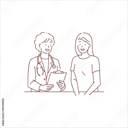 This might help you understand the condition better. Shot of a young doctor using a digital tablet during a consultation with a senior woman style vector design illustrations