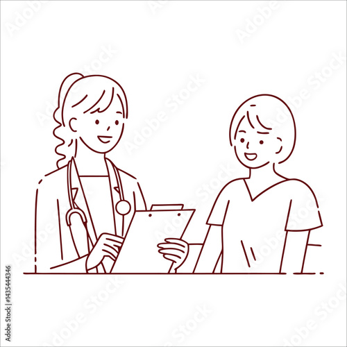 This might help you understand the condition better. Shot of a young doctor using a digital tablet during a consultation with a senior woman style vector design illustrations