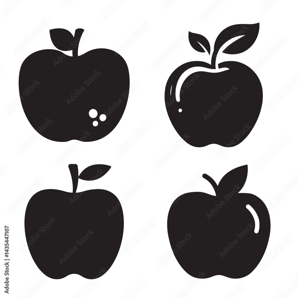A Set of Minimalist Apple Icons A Set of Minimalist Apple Icons
