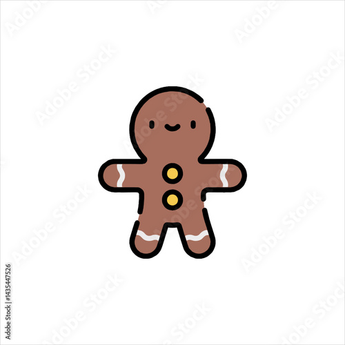 gingerbread man isolated on white