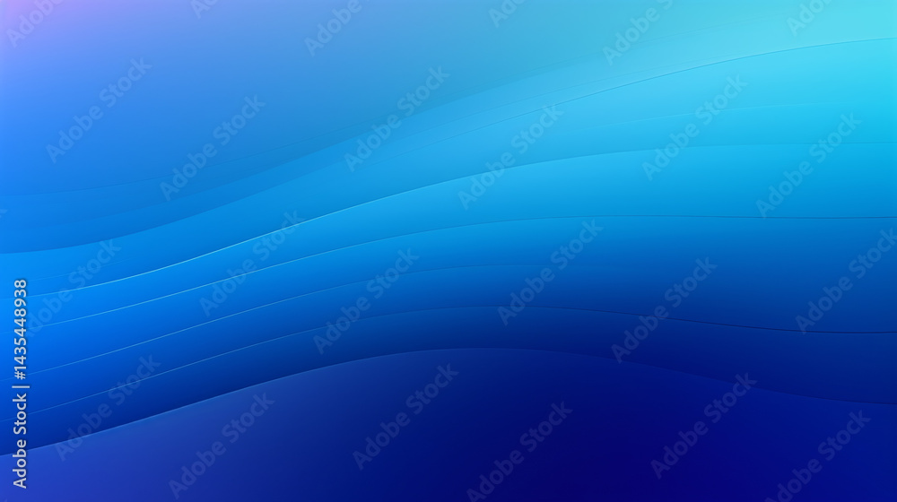 Obraz premium Gradient background in blue with flowing curves, creating a futuristic, geometric design for digital displays.