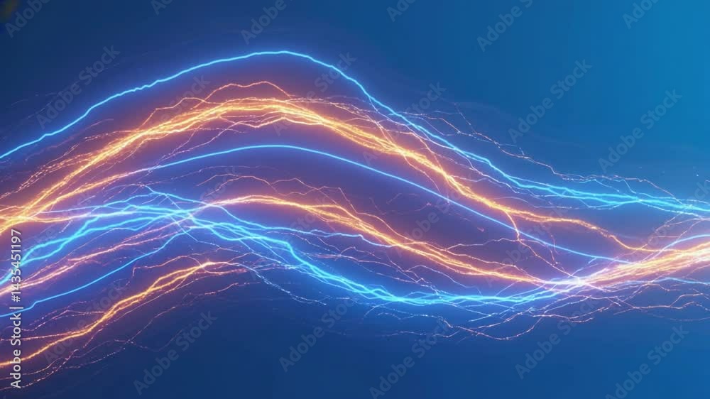 Abstract energy streams in vibrant colors.