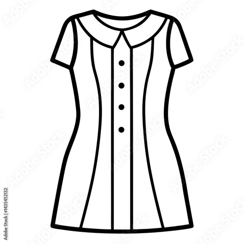 Minimal Chemise Vector on White