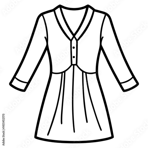 Minimal Chemise Vector on White