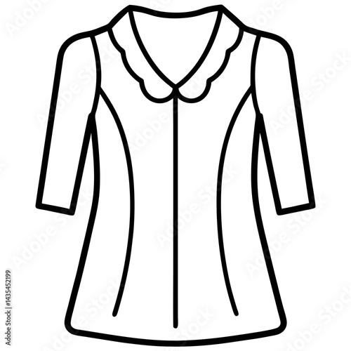 Minimal Chemise Vector on White