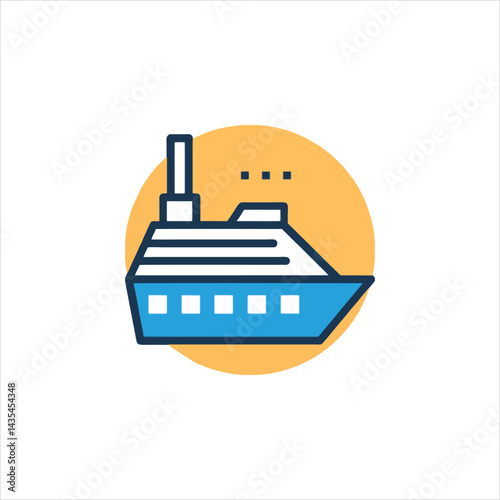 cruise ship vector illustration