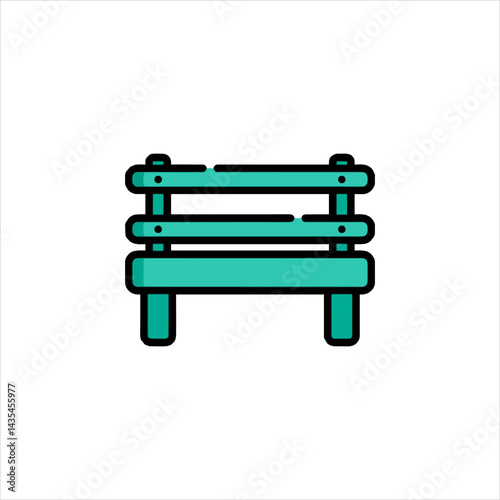 bench on a white background