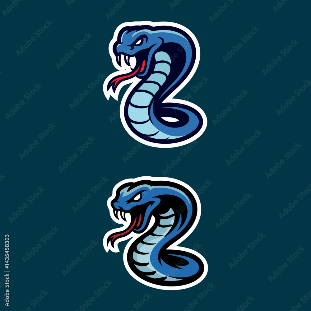Fototapeta premium Aggressive Viper Snake Mascot Design