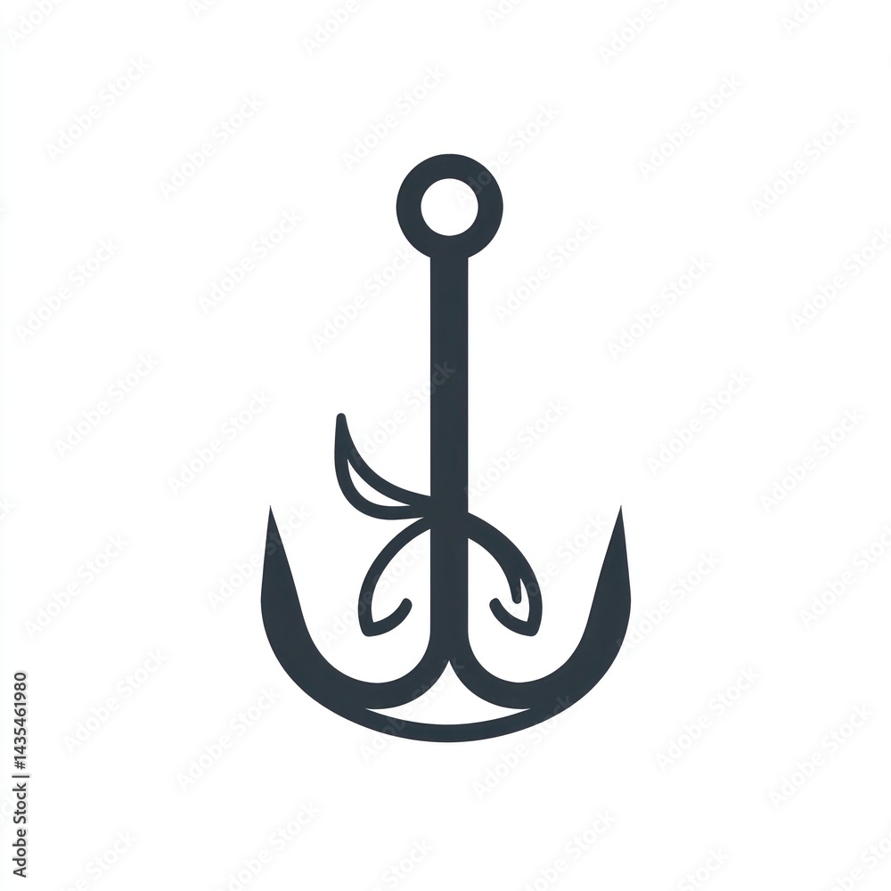 Simple Anchor Design with Organic Element Simple Anchor Design with Organic Element