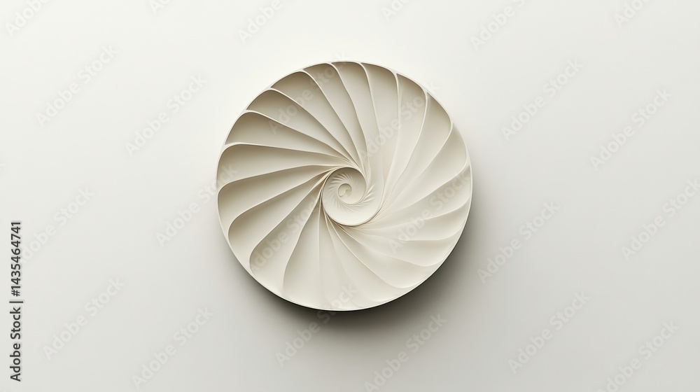 Obraz premium white spiral plate design