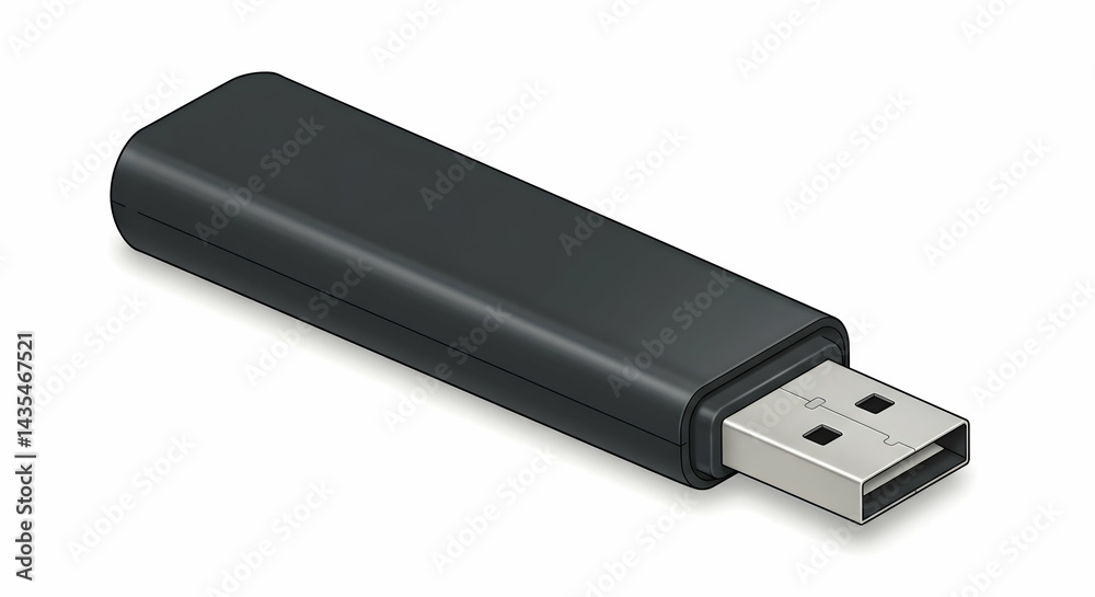 Portable Storage Usb Drive on White Background Portable Storage Usb Drive on White Background