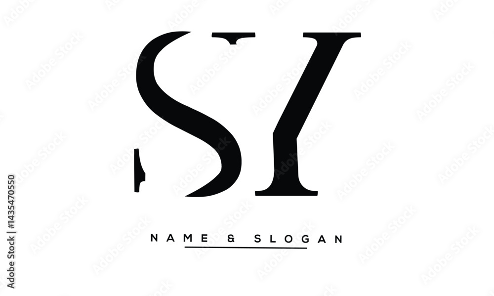 SY, YS Abstract Letters Logo Monogram