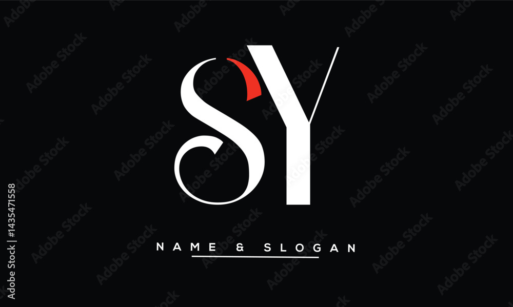 SY, YS Abstract Letters Logo Monogram
