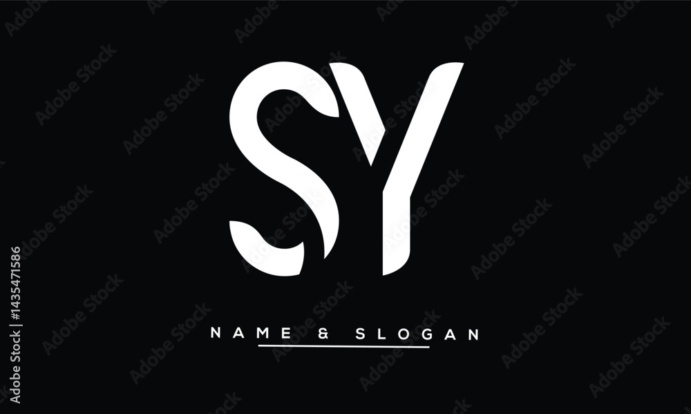 SY, YS Abstract Letters Logo Monogram