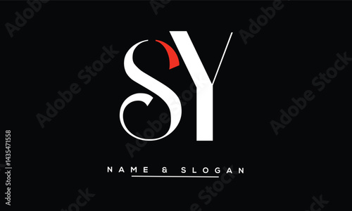 Obraz na płótnie SY, YS Abstract Letters Logo Monogram w salonie