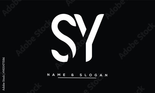 Obraz na płótnie SY, YS Abstract Letters Logo Monogram w salonie