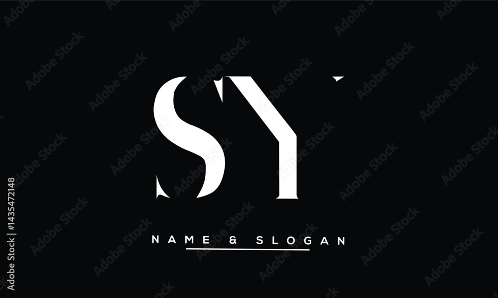 SY, YS Abstract Letters Logo Monogram