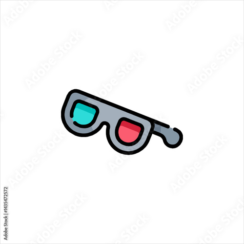 3d glasses isolated on white