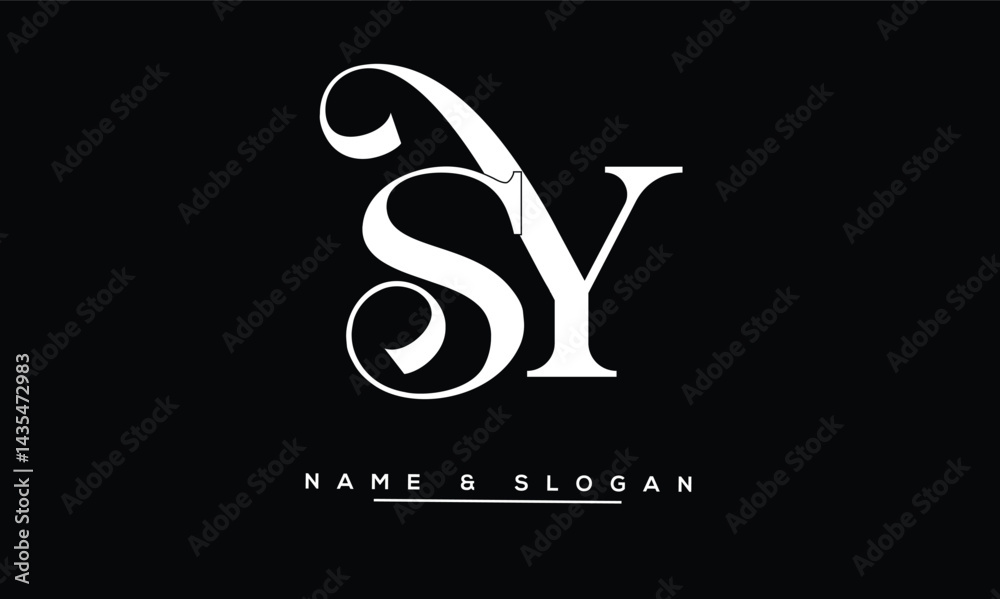 SY, YS Abstract Letters Logo Monogram