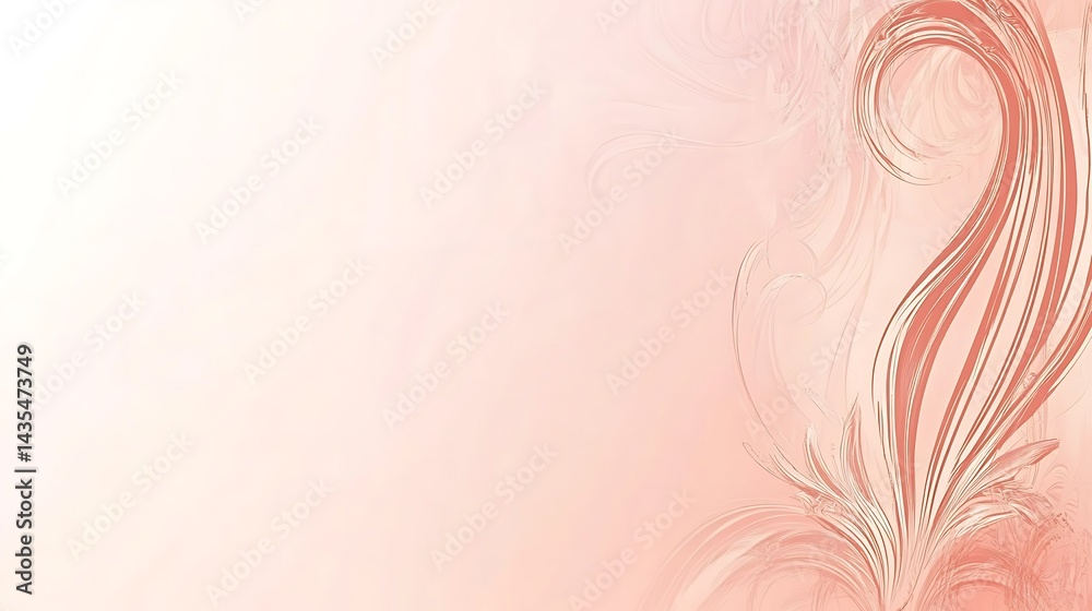 Peach Floral Swirl Background. (10) Peach Floral Swirl Background. (10)