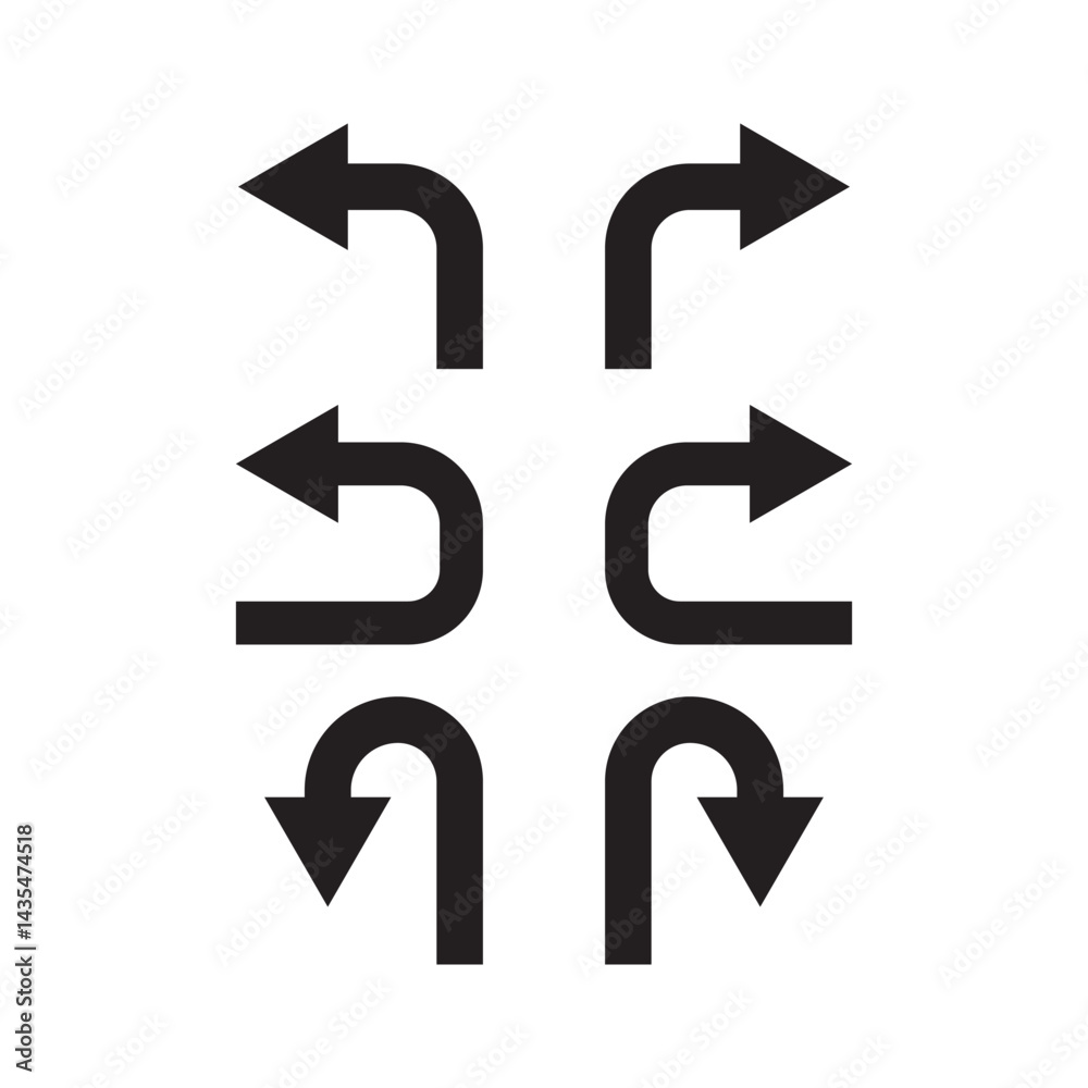Directional Route Arrows Icon Pack Directional Route Arrows Icon Pack