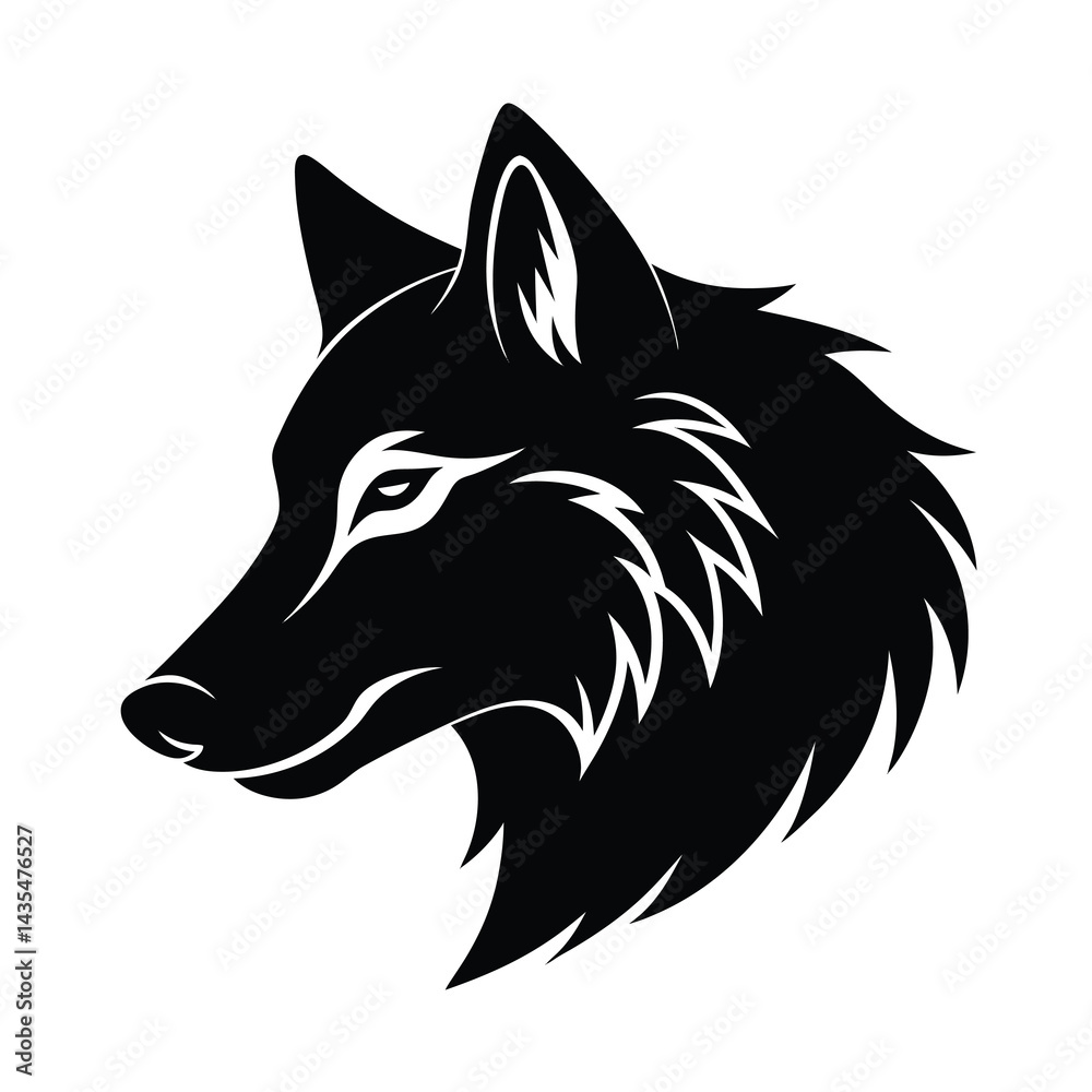 Fototapeta premium wolf head site view