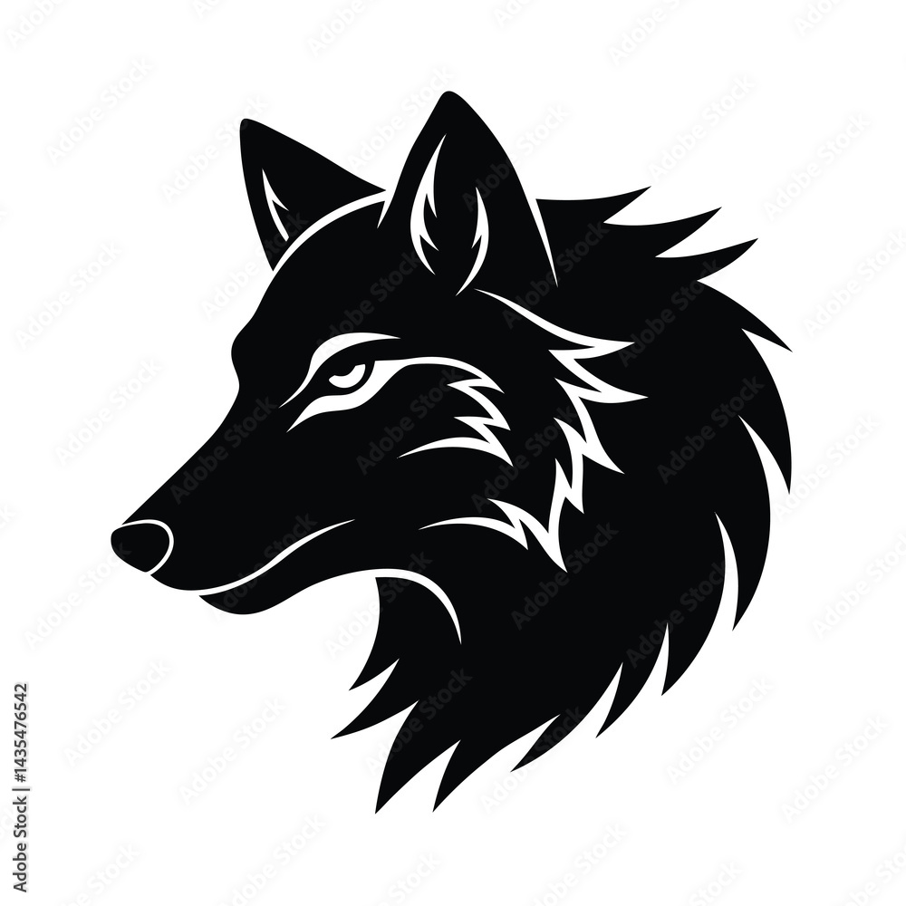 Naklejka premium wolf head site view