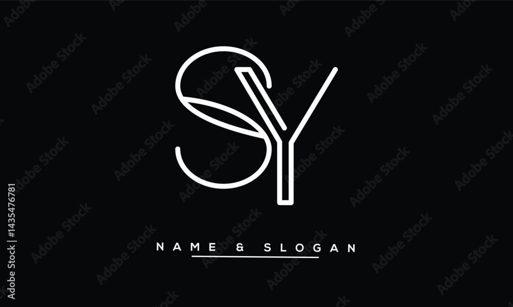 SY, YS Abstract Letters Logo Monogram