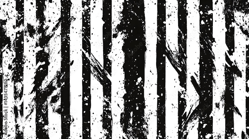 Abstract Black and White Grunge Stripes Texture Abstract Black and White Grunge Stripes Texture