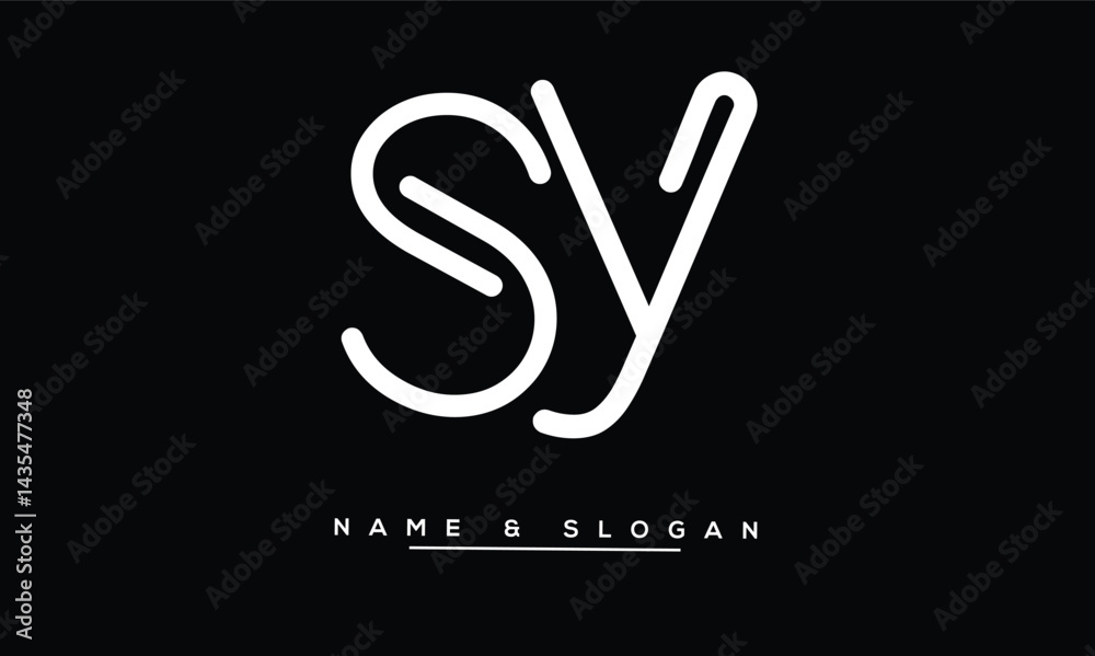 SY, YS Abstract Letters Logo Monogram