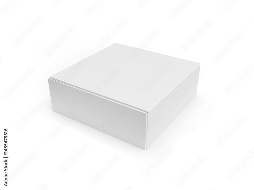 Blank White Cardboard Box Mockup on Isolated White Background Blank White Cardboard Box Mockup on Isolated White Background