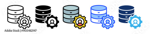 Database Icon Collection With Multiple Styles