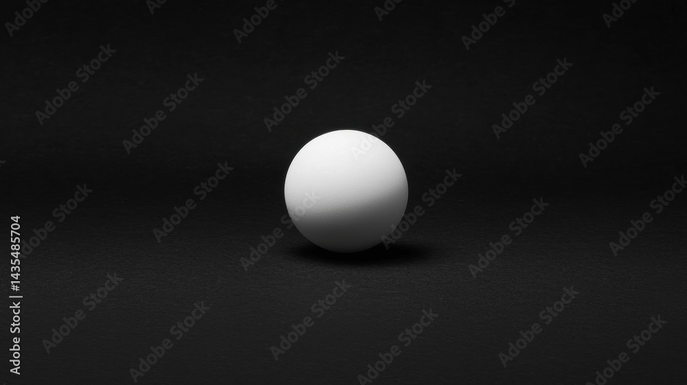 A single white egg sits on a black background. A single white egg sits on a black background.