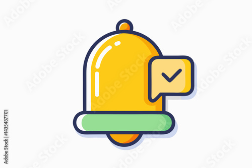 Notification Bell with Alert Symbol