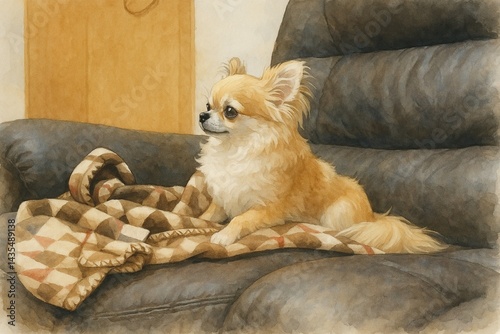 A cherished family member on the couch