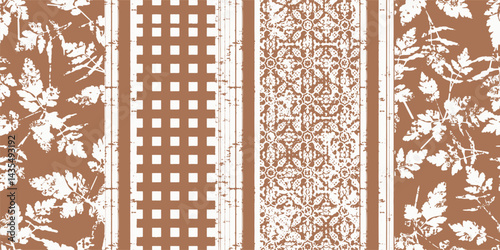 Seamless pattern tartan plaid design. Creative background stripes, lines patch striped and watercolor tweed effect. Textile print for bed linen, jacket, package design, fabric and fashion concepts.