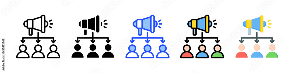 Public Relations Icon Collection With Multiple Styles Public Relations Icon Collection With Multiple Styles