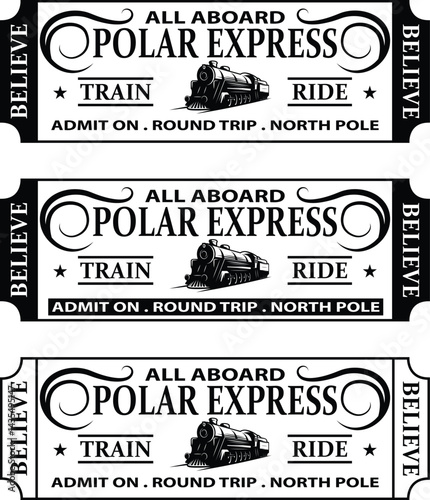 Polar Express Eps, Vector File Black and White