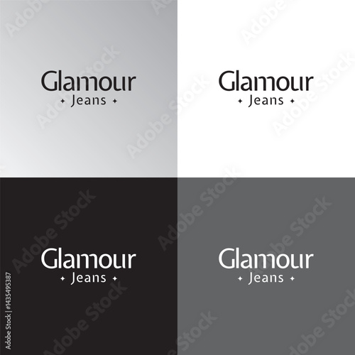 Glamour jeans brand logo design