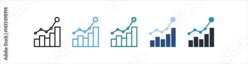 Trend Icon In Different Style Vector