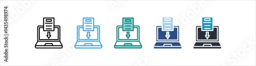 Data Entry Icon In Different Style Vector