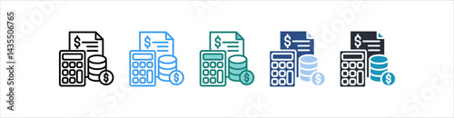 Budget Icon In Different Style Vector
