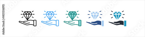Value Icon In Different Style Vector