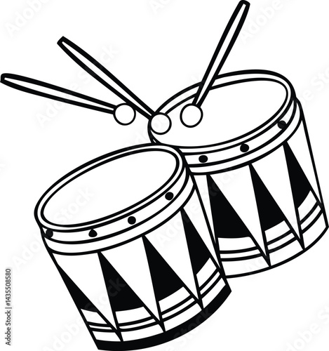 drum set isolated on white