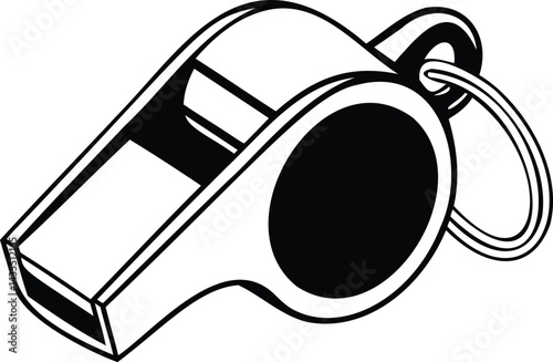 yellow whistle vector illustration