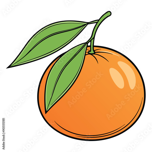 Vibrant orange fruit with leaves